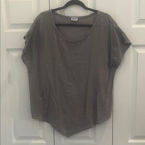 Oh My Gauze! Charcoal Short Sleeve Top